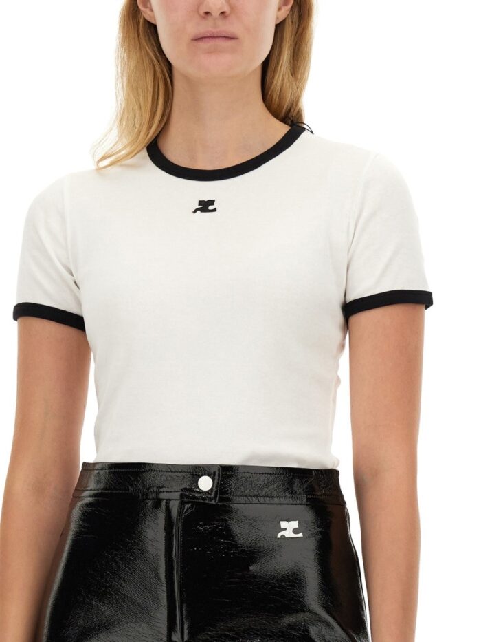 COURREGES T-SHIRT WITH LOGO