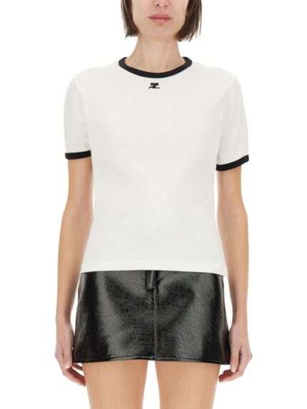 COURREGES T-SHIRT WITH LOGO
