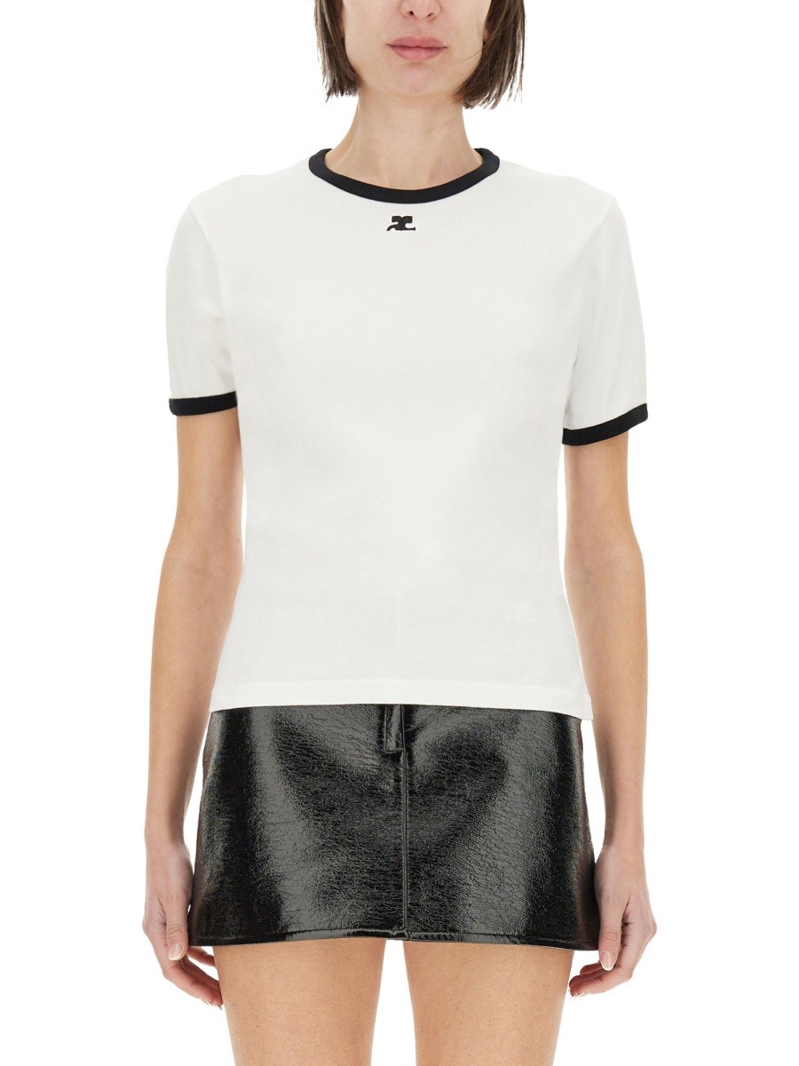COURREGES T-SHIRT WITH LOGO