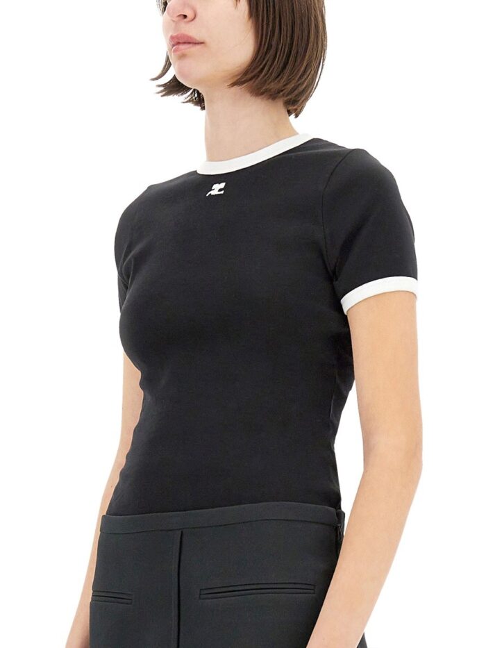 COURREGES T-SHIRT WITH LOGO