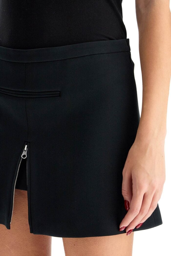 COURREGES Twill Mini Skirt With Zipper