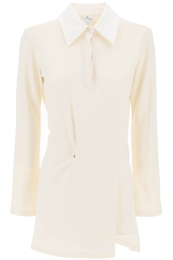 COURREGES Twisted Polo Mini Dress