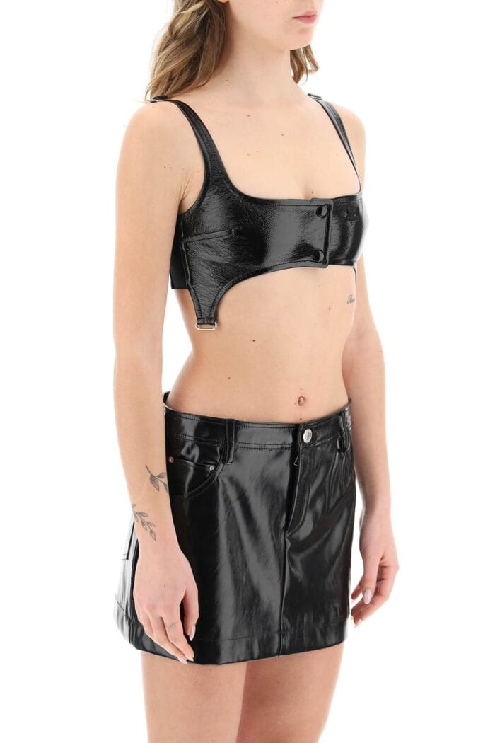 Courreges Vinyl Bralette Top