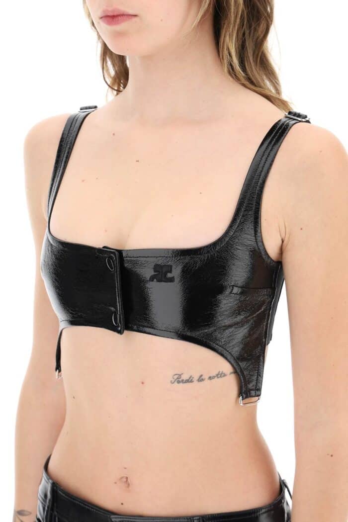 Courreges Vinyl Bralette Top