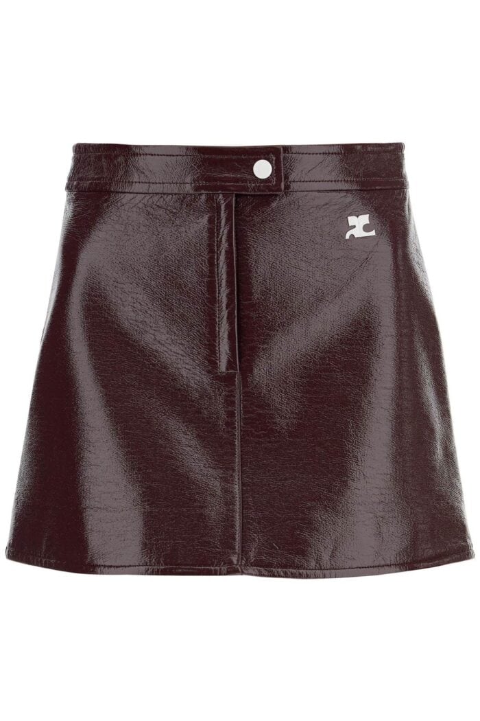 COURREGES Vinyl Effect Mini Skirt