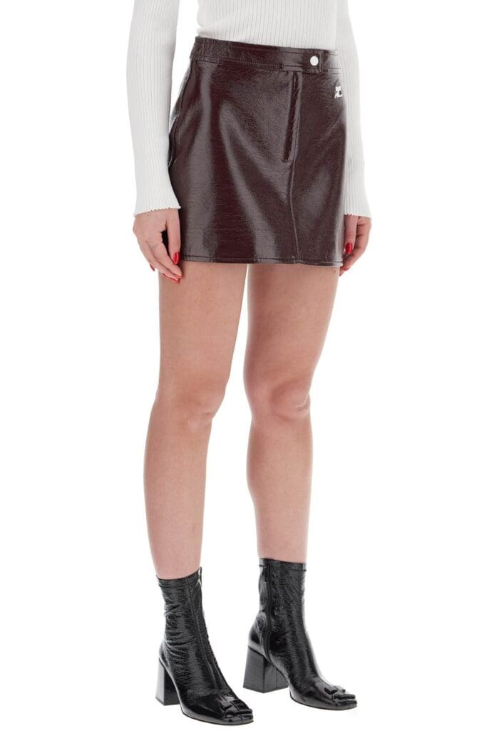 COURREGES Vinyl Effect Mini Skirt