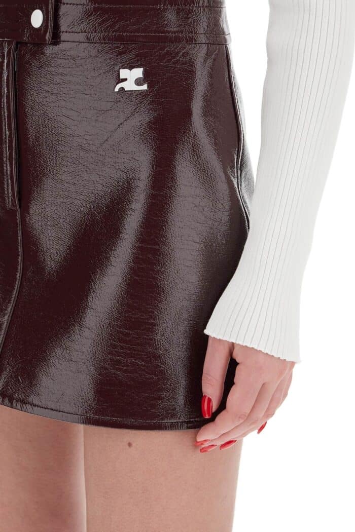 COURREGES Vinyl Effect Mini Skirt