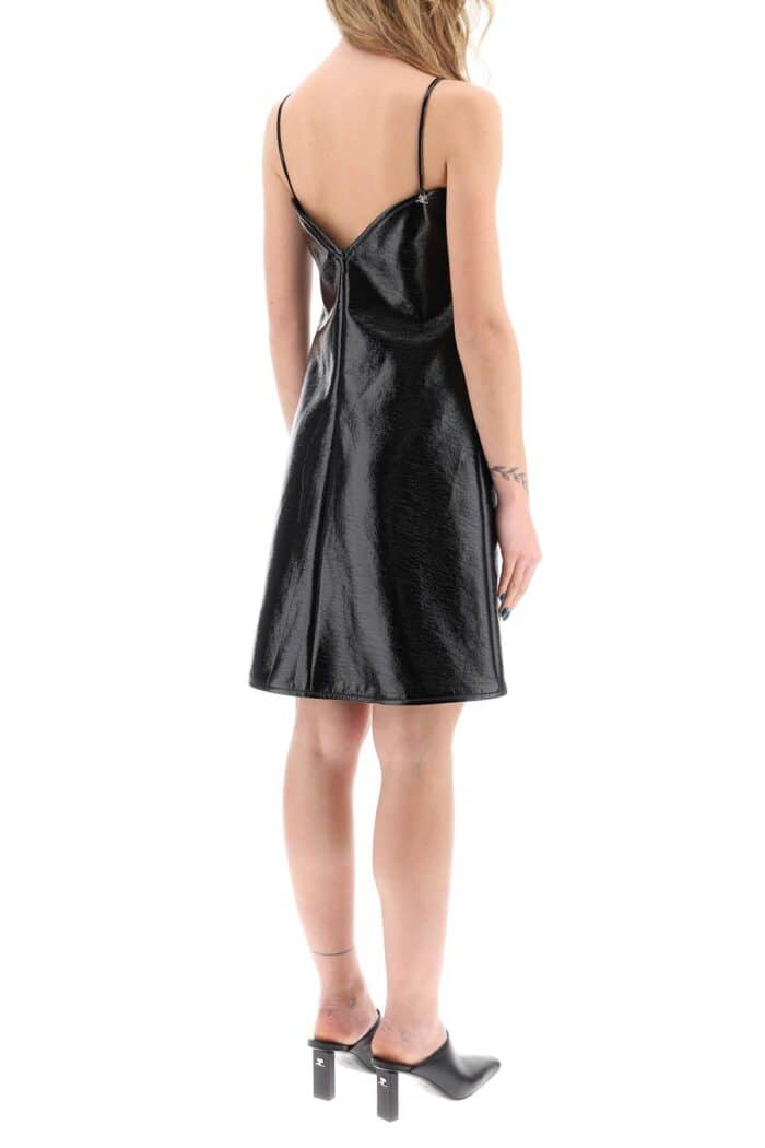 COURREGES Vinyl Ellipse Mini Sleeveless Dress