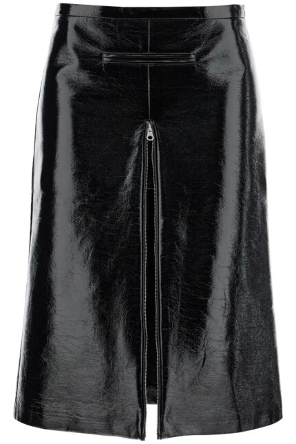 COURREGES Vinyl Midi Skirt In Seven