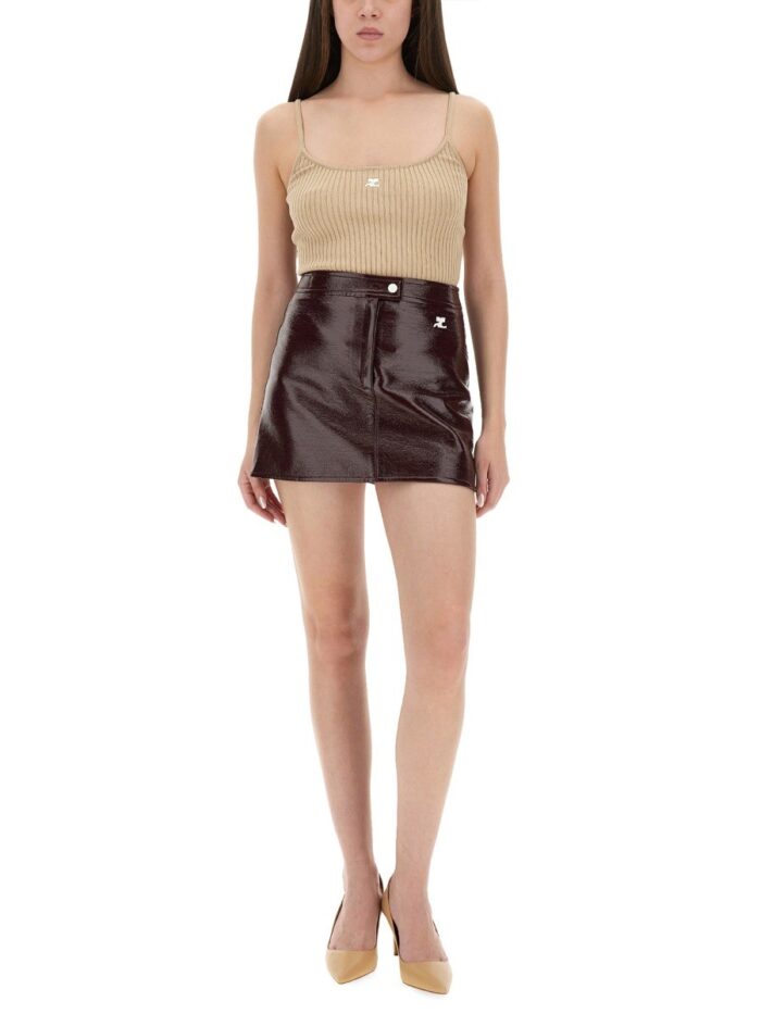 COURREGES VINYL MINI SKIRT "REEDITION"