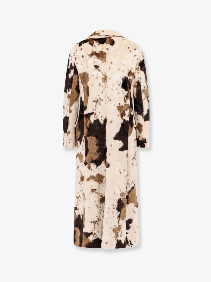 VALENTINI 1972 Cow Print Double-breasted Coat