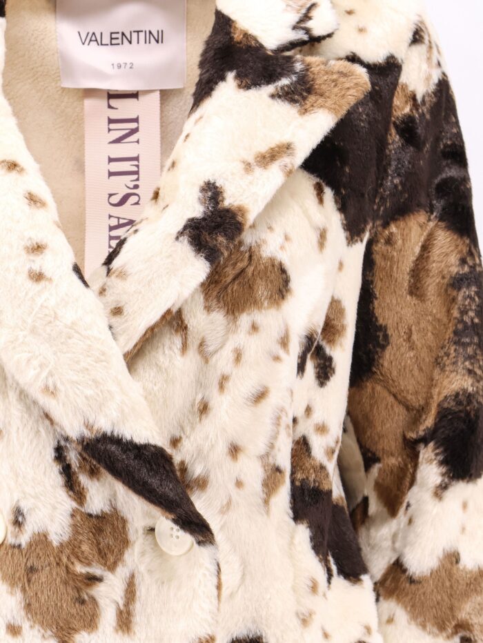 VALENTINI 1972 Cow Print Double-breasted Coat