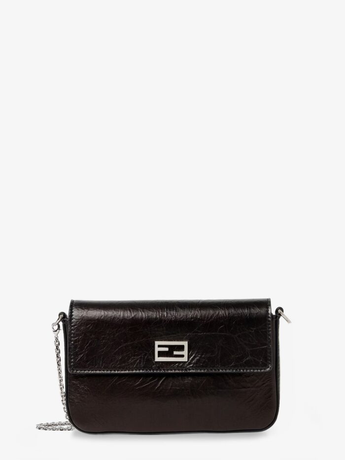 fendi crackled leather wallet on chain tube crossbody bag Fendi Crackled Leather Wallet On Chain Tube Crossbody Bag