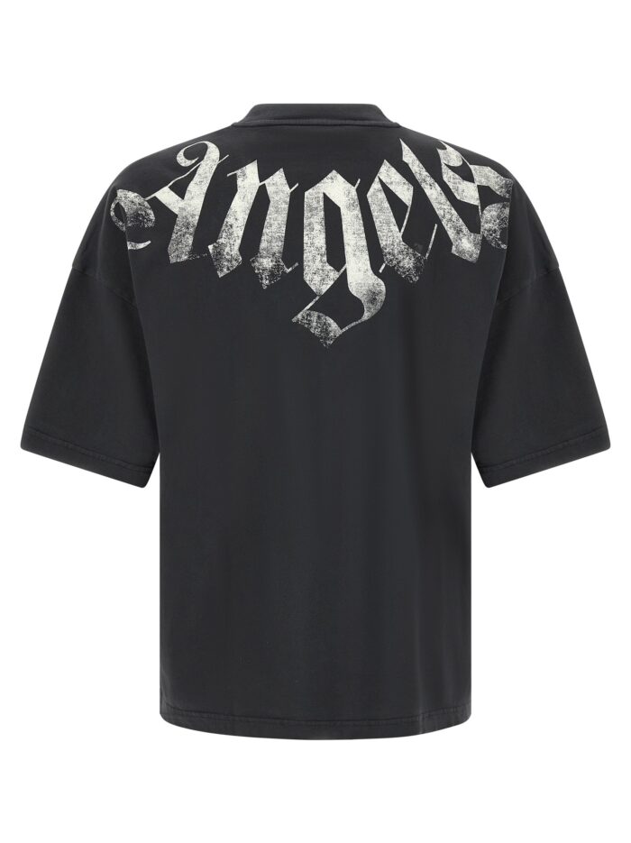 Palm Angels Craquelé Gothic Print T-shirt