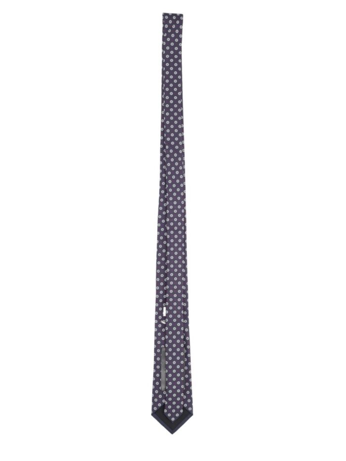 Saint Laurent Cravatta In Jacquard Di Seta