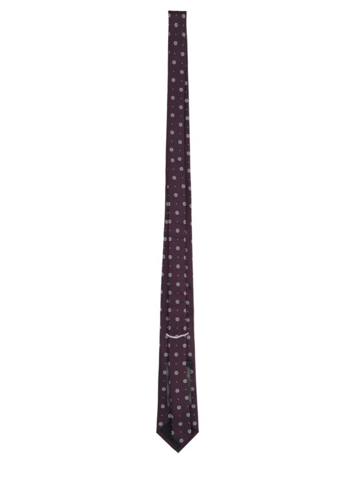 Saint Laurent Cravatta In Jacquard Di Seta