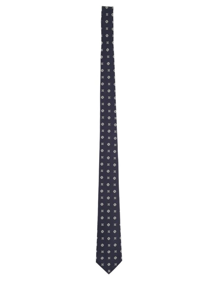 saint laurent cravatta in jacquard di seta Saint Laurent Cravatta In Jacquard Di Seta