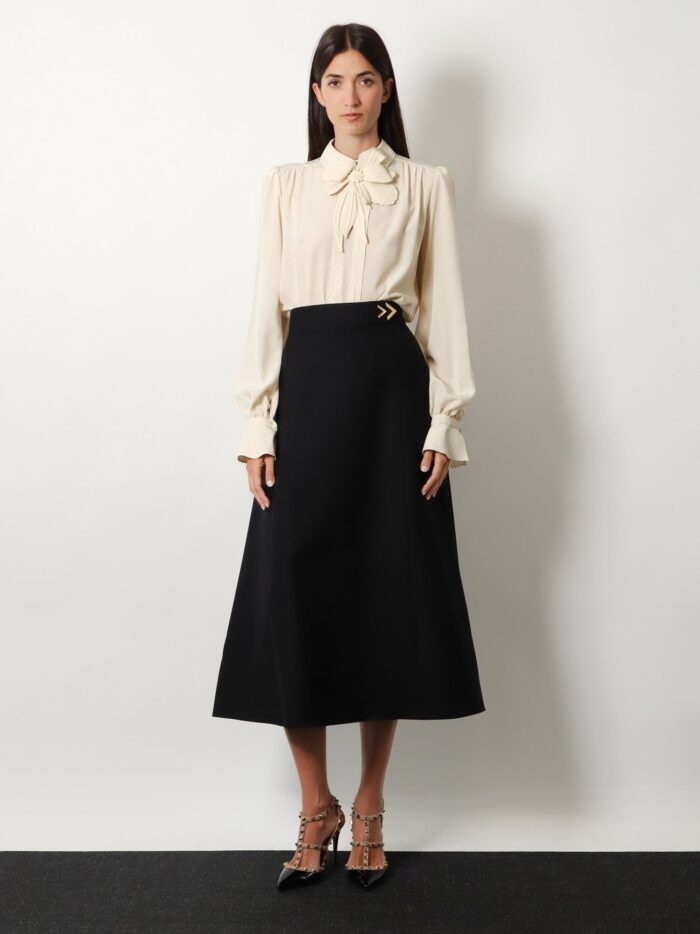 Valentino Garavani Crepe Couture Midi Skirt