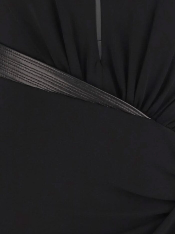Versace Crepe Mini Dress With V-neckline