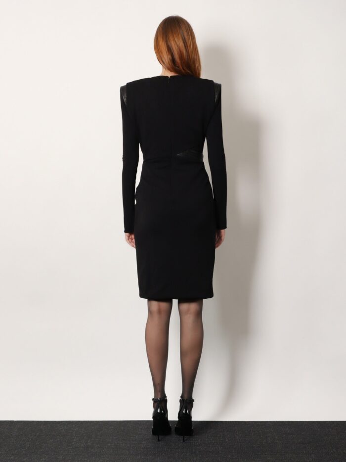 Versace Crepe Mini Dress With V-neckline