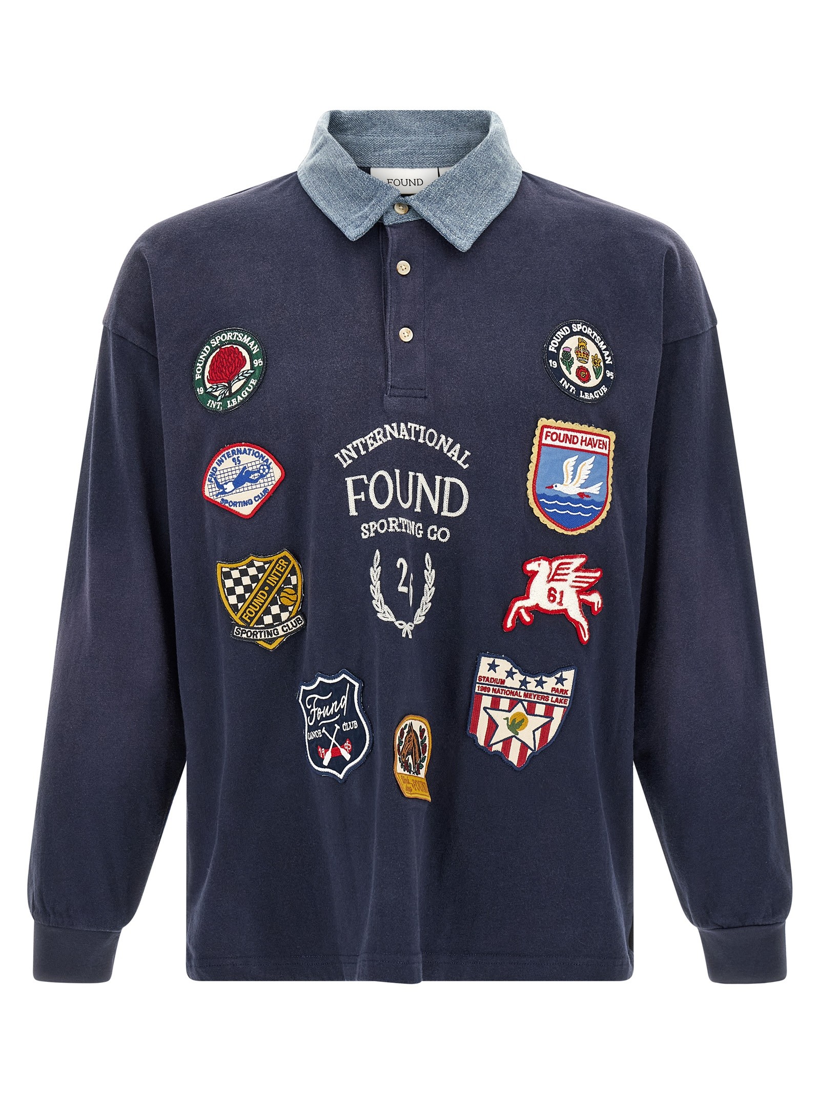 FOUND 'Crestfield' Polo Shirt With Patch