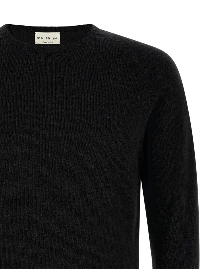 MA'RY'YA Crew-Neck Sweater With Slits