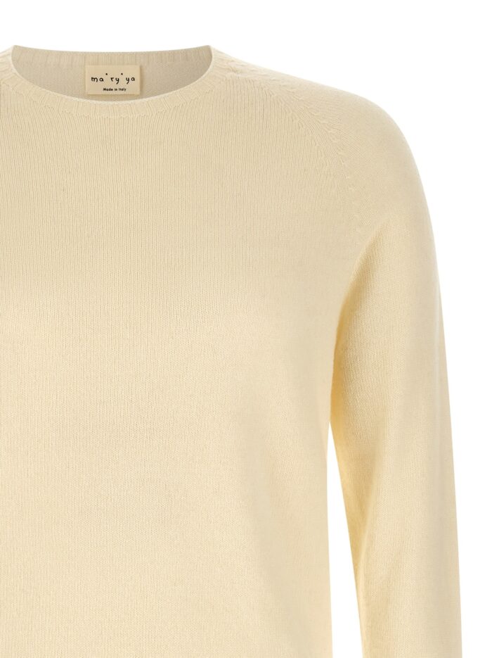 MA'RY'YA Crew-Neck Sweater With Slits