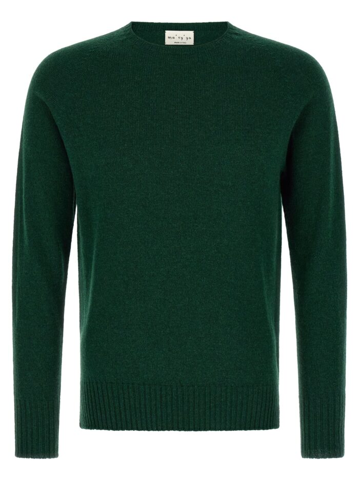 MA'RY'YA Crew-Neck Sweater With Slits