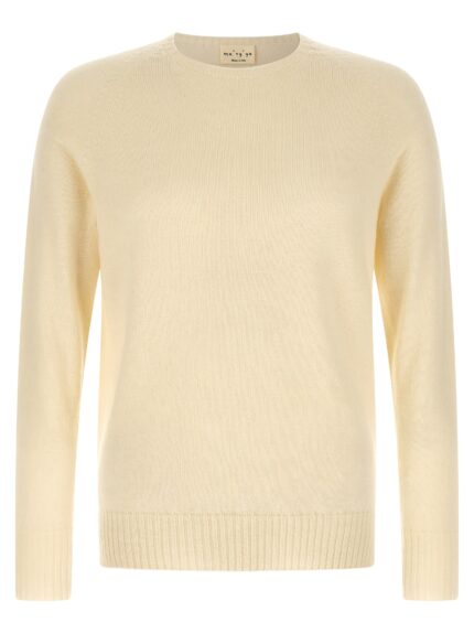MA'RY'YA Crew-Neck Sweater With Slits