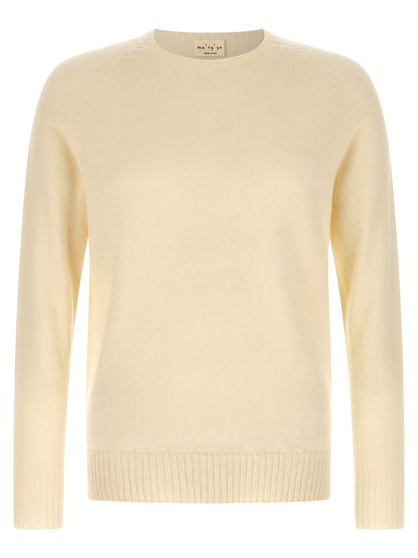 MA'RY'YA Crew-Neck Sweater With Slits