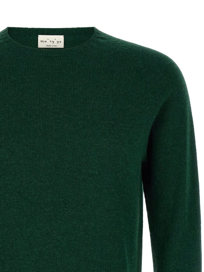 MA'RY'YA Crew-Neck Sweater With Slits