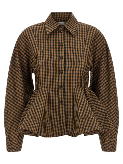 GANNI 'Crinckled Taffetà' Blouse