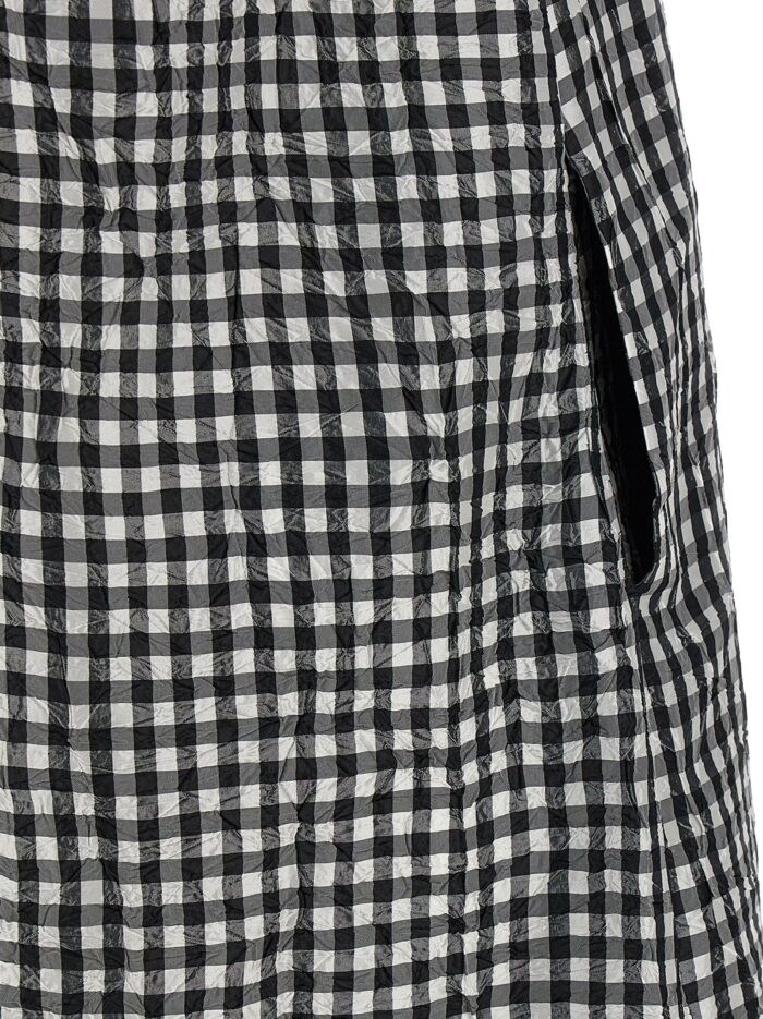 GANNI 'Crinkled Check Long' Dress