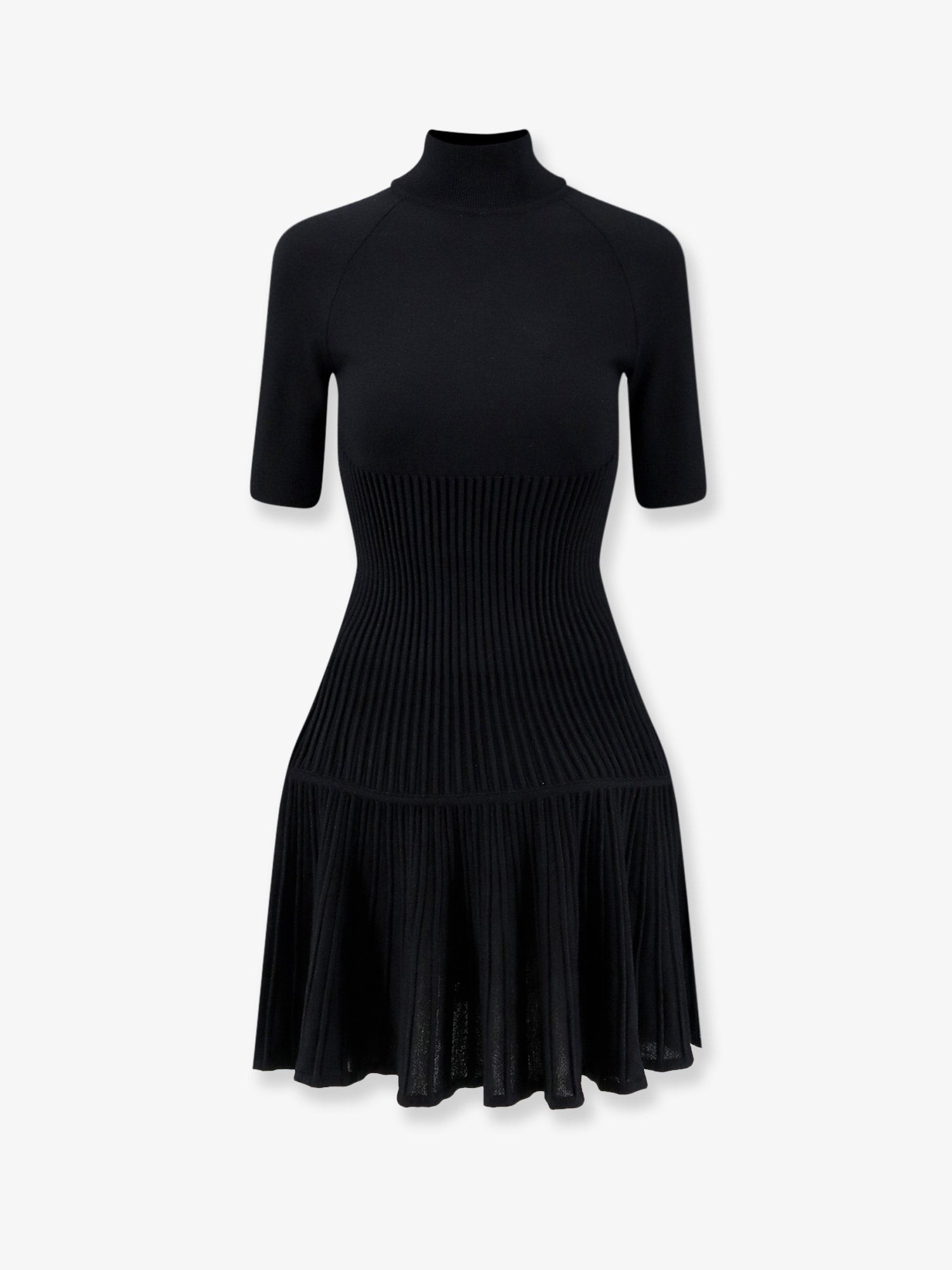ALAIA Crinoline Wool Blend Short Dress