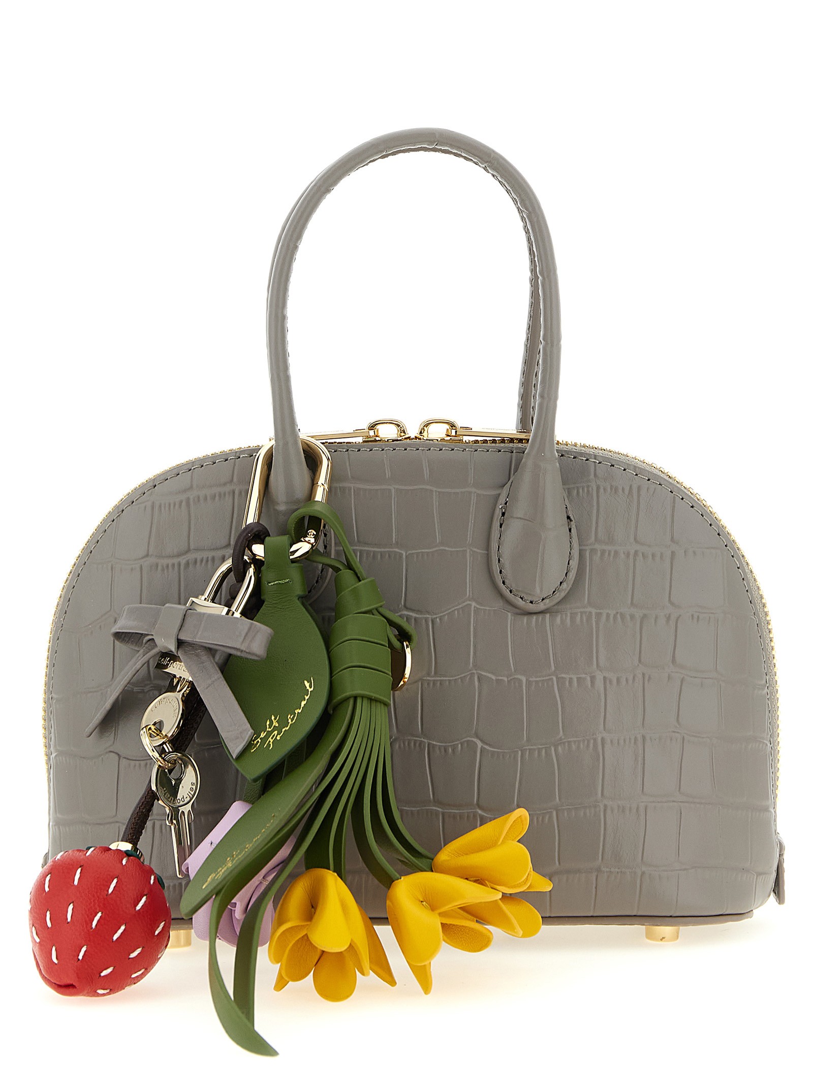 SELF PORTRAIT 'Croc Leather Mini Toast' Handbag