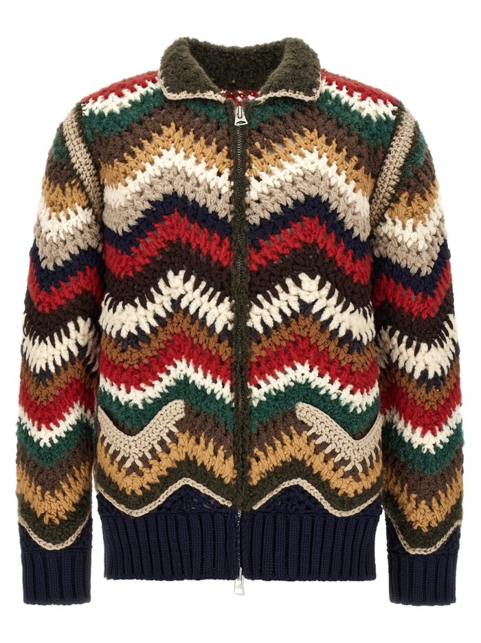 sacai crochet cardigan SACAI Crochet Cardigan