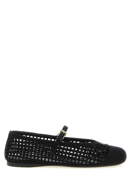 PRADA Crochet Cotton Ballet Flats
