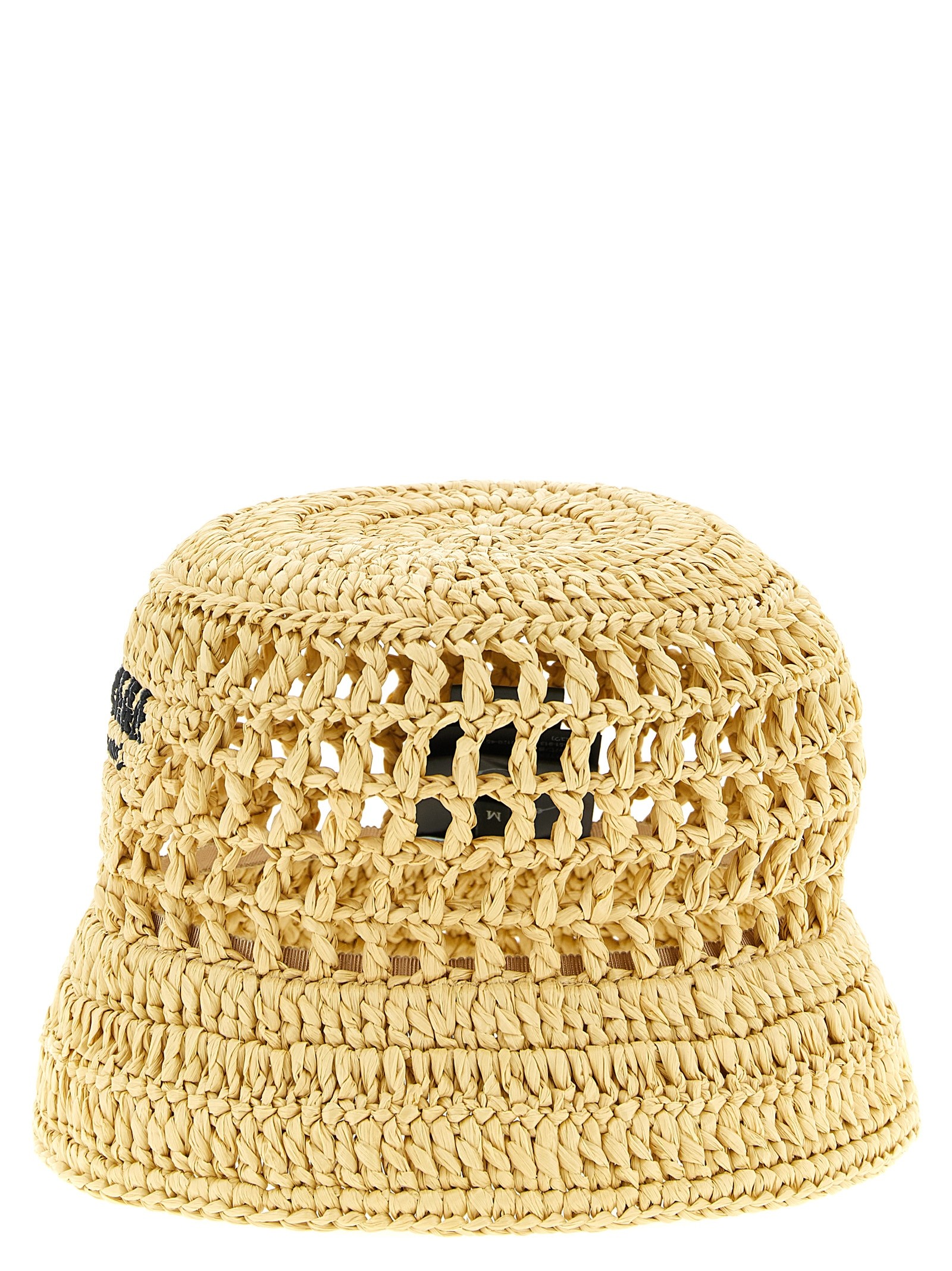 PRADA Crochet Logo Bucket Hat