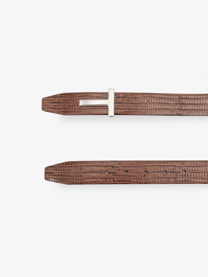 Tom Ford Crocodile-effect Leather Belt