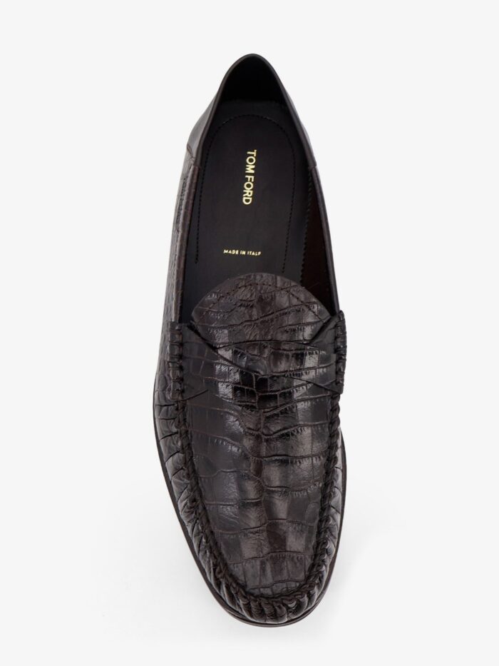 Tom Ford Crocodile-print Leather Loafers