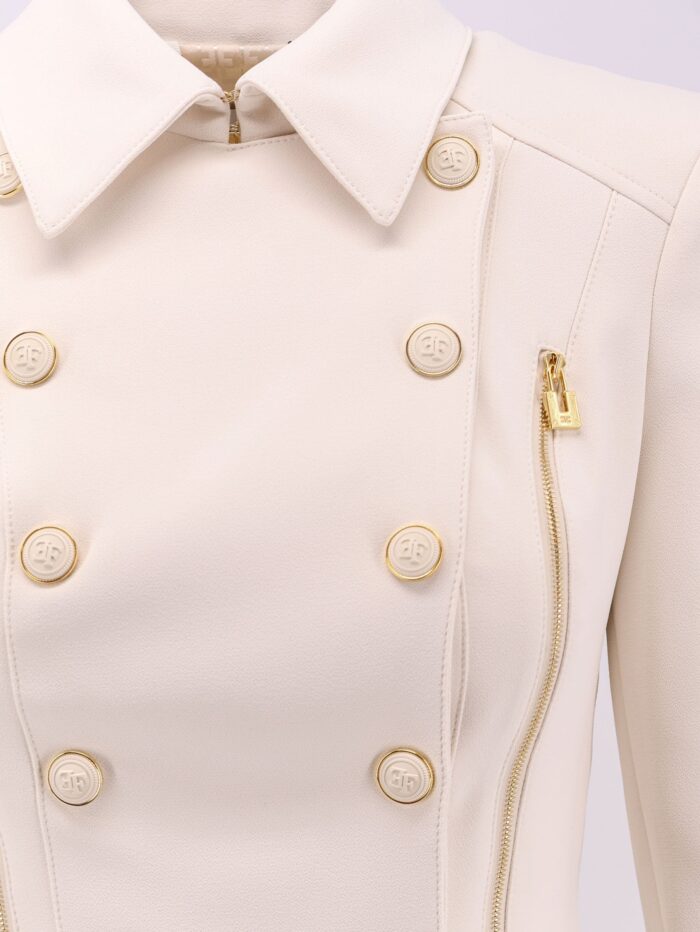Elisabetta Franchi Cropped Blazer With Buttons