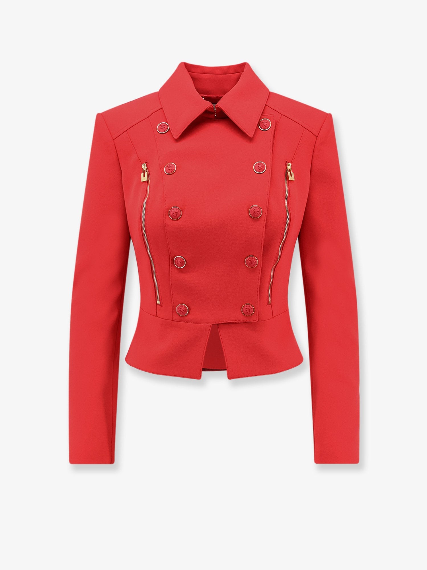 Elisabetta Franchi Cropped Blazer With Buttons