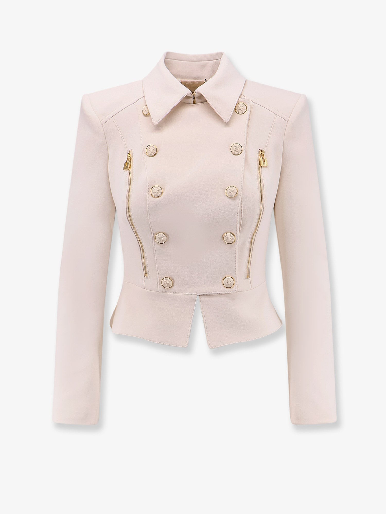 Elisabetta Franchi Cropped Blazer With Buttons