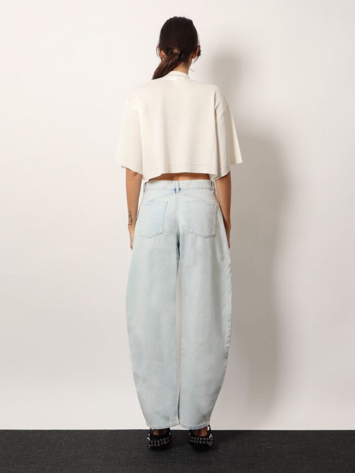 Alaia Cropped Cotton Blend Top