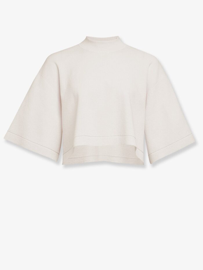 alaia cropped cotton blend top Alaia Cropped Cotton Blend Top