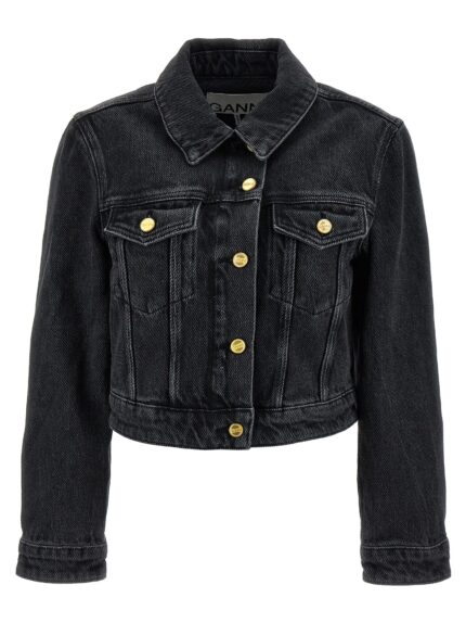 GANNI Cropped Denim Jacket