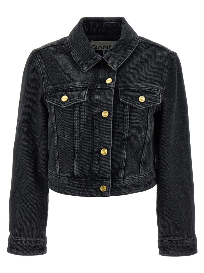 GANNI Cropped Denim Jacket