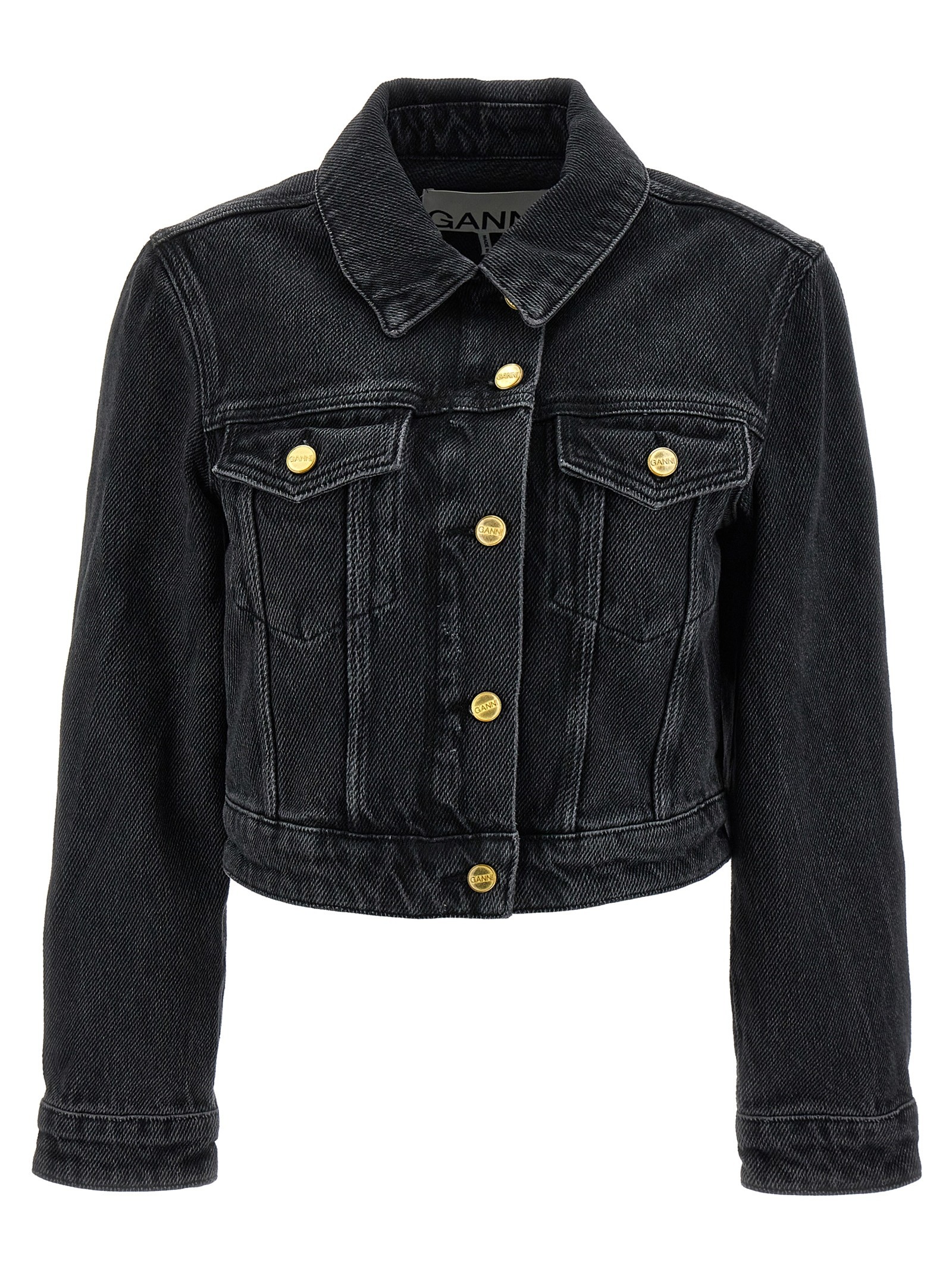 GANNI Cropped Denim Jacket