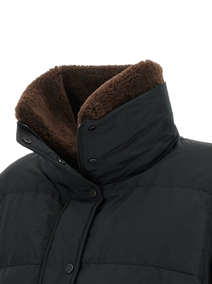Brunello Cucinelli Down Jacket With Shearling Collar