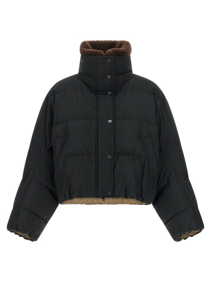 brunello cucinelli down jacket with shearling collar Brunello Cucinelli Down Jacket With Shearling Collar